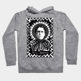 Emma Goldman in Black and White Hoodie